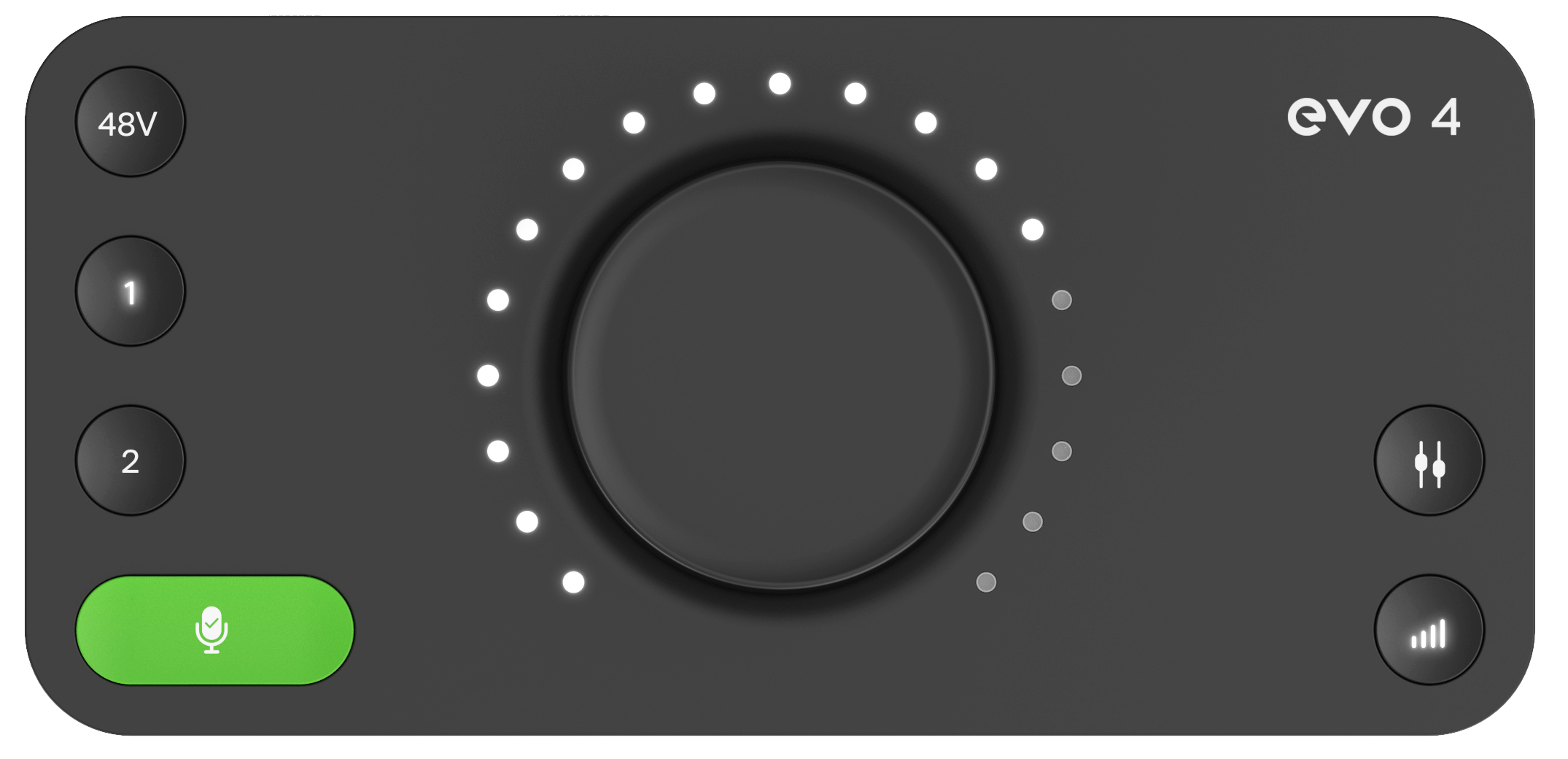 Audient EVO 4: interfaz de audio USB con Smartgain y preamplificadores de alta calidad.