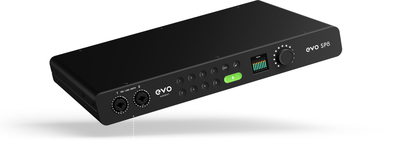 Pantalla digital y botones de control del EVO SP8.