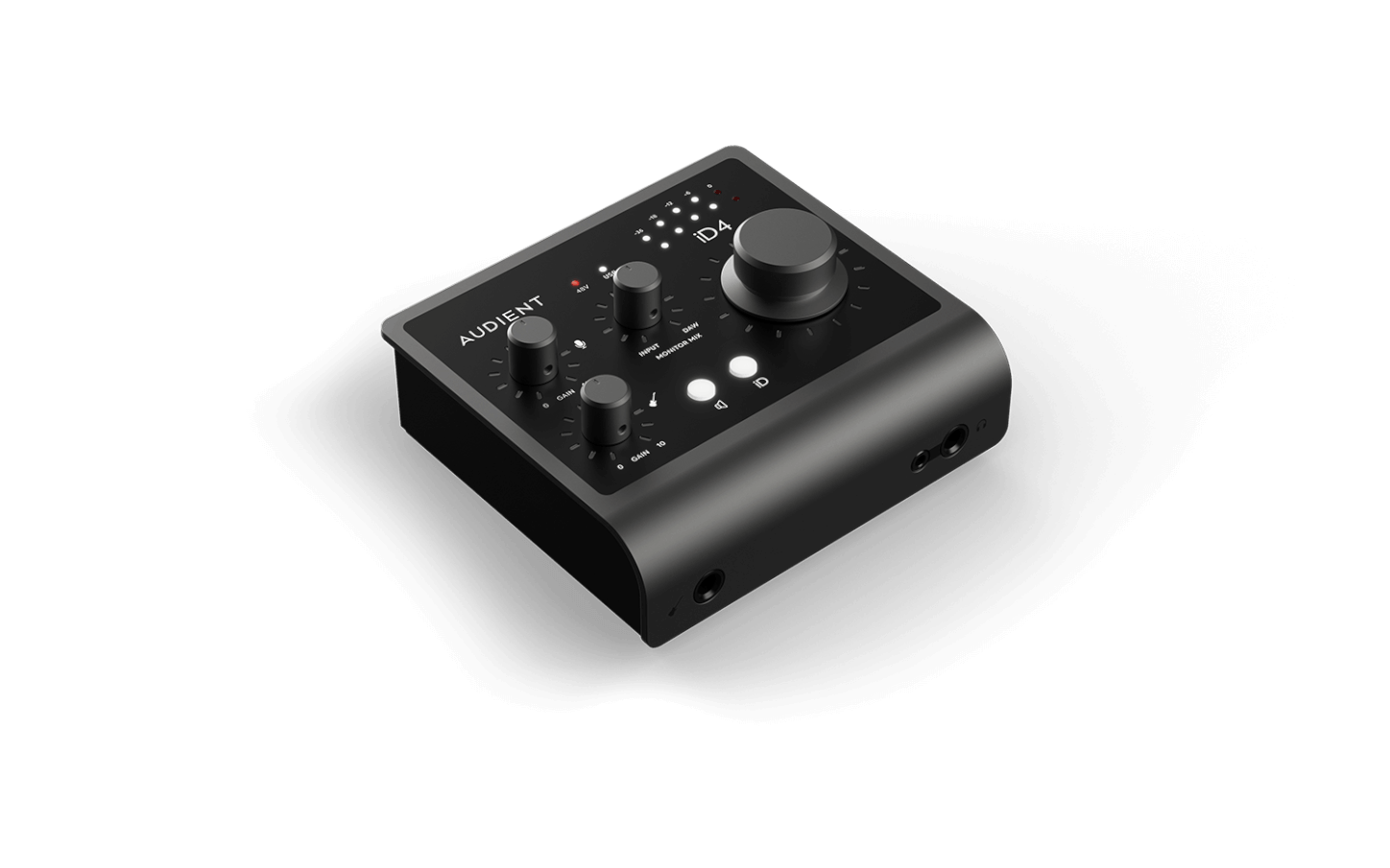 Interfaz Audient iD4 USB – diseño compacto para home studios.