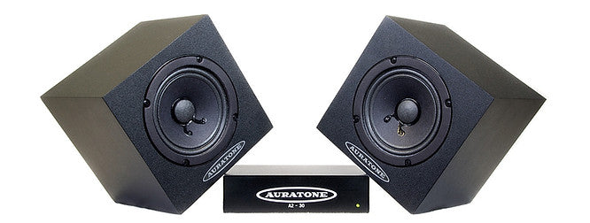Monitores Auratone 5C + Amplificador A2-30 (Combo Color Negro)