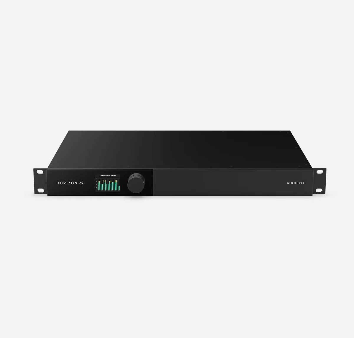 Audient Horizon 32, vista frontal del conversor AD/DA Thunderbolt de rack 1U