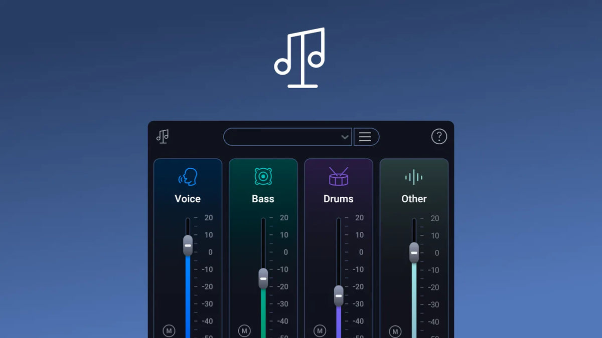 Módulo Music Rebalance de iZotope RX 12: voz, bajo, batería y otros