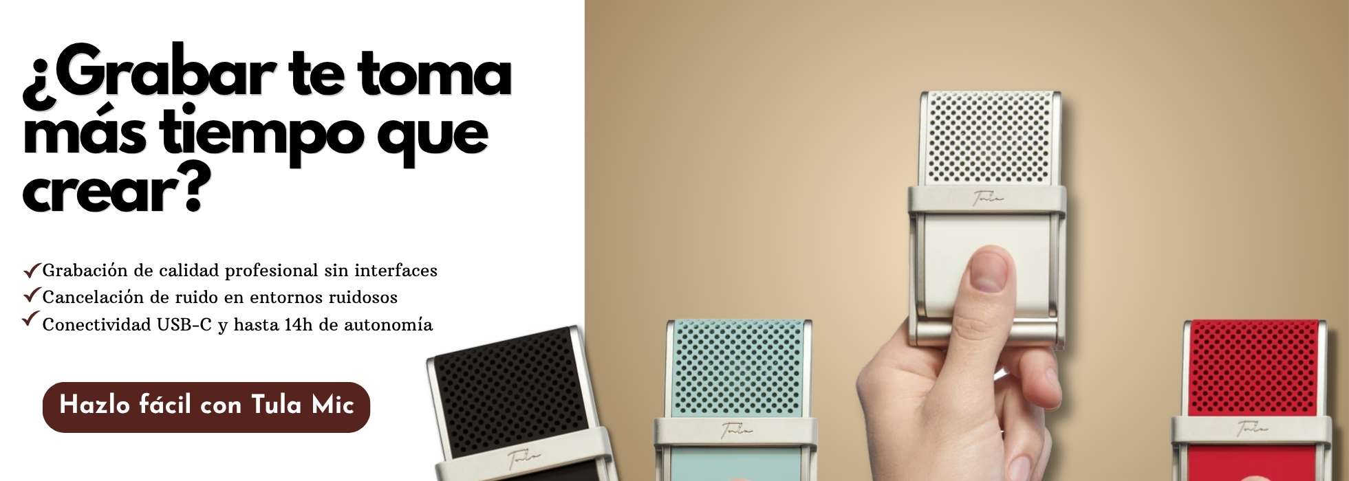 Grabación portátil de alta calidad, USB-C y reducción de ruido, ideal para podcasting y contenido móvil.