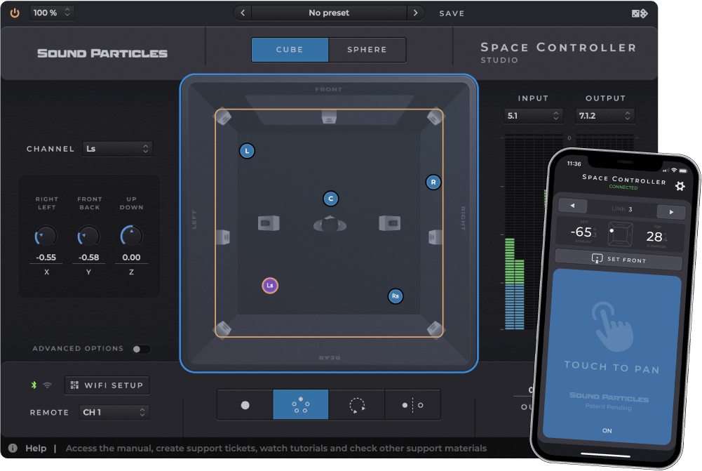 Sound Particles Space Controller