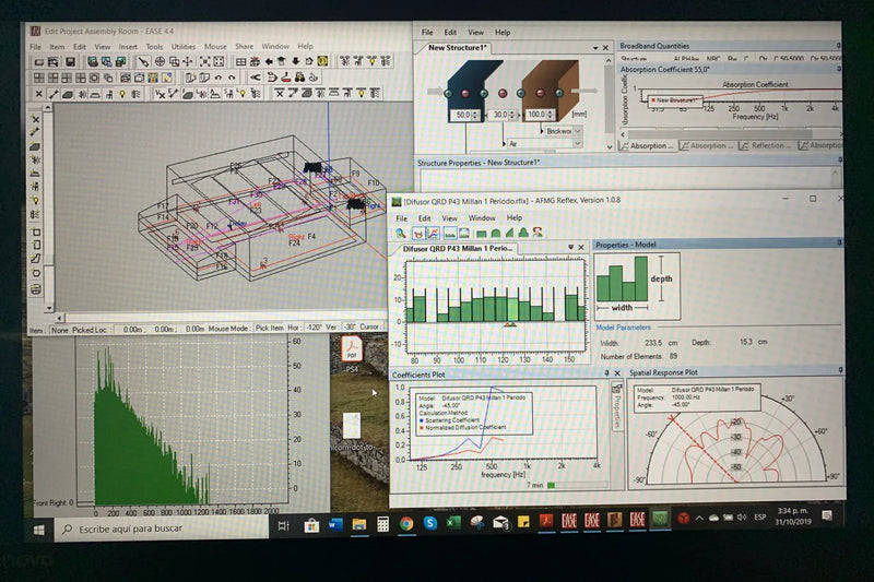 Pantalla con EASE 4.4 y AFMG Reflex durante el curso de EASE 2019