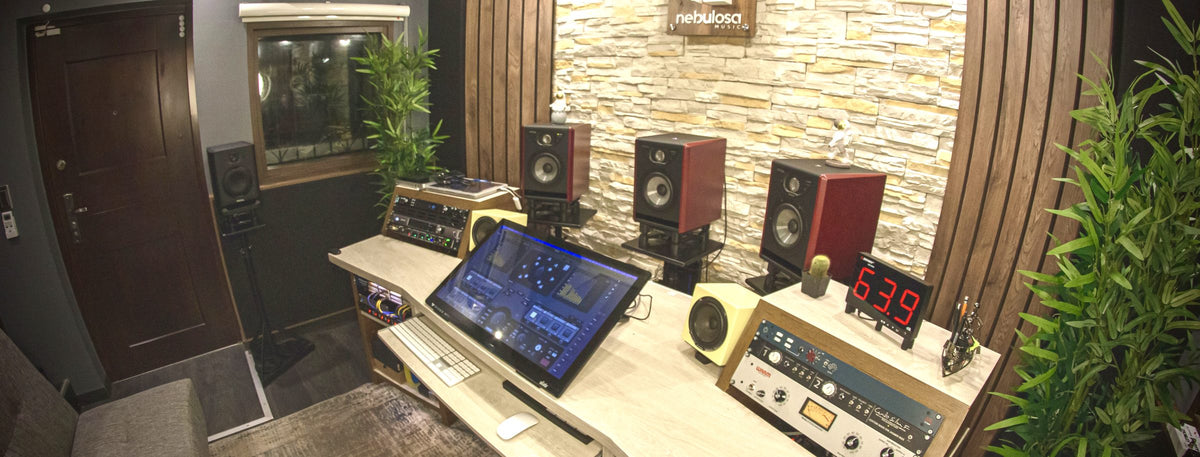 Control room Dolby Atmos de Nebulosa Music, con dotación de Boutique Pro Audio