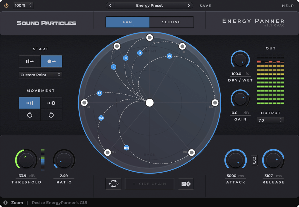 Sound Particles Energy Panner