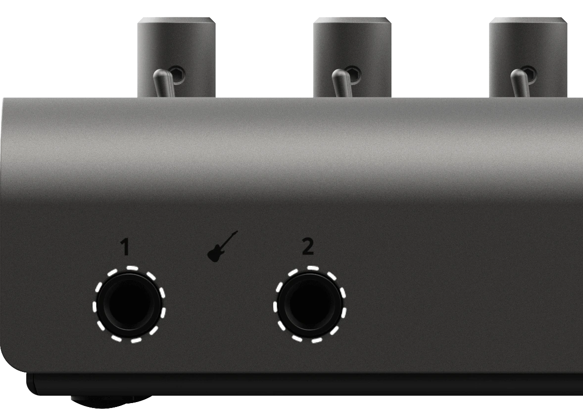 Conexiones DI de la Audient iD44