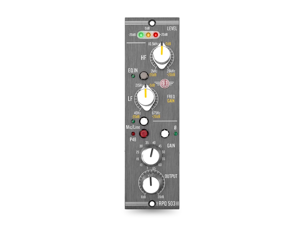 Preamplificador AEA RPQ503 serie 500, panel frontal