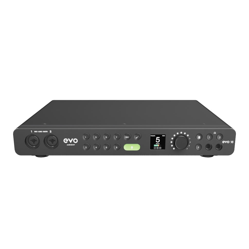 Modelo 3D a escala real de la interfaz de audio Audient EVO 16